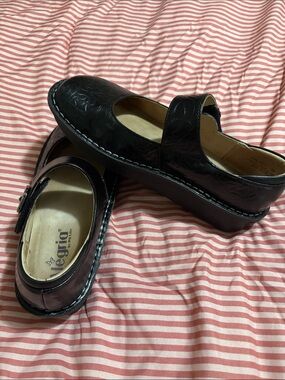 Alegria Black Mary Jane Slip-On Loafers